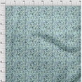 thumbnail image 4 of oneOone Polyester Spandex Light Blue Fabric Asian Suzani Craft Projects Decor Fabric Printed By The Yard 56 Inch Wide, 4 of 5