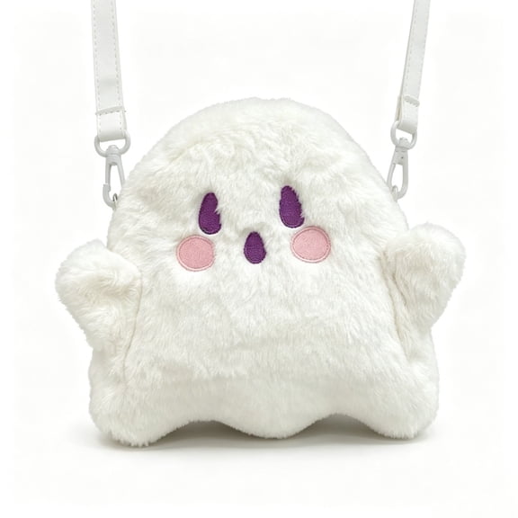 Halloween Bags Cute Ghost Shaped Crossbody Purse, Halloween Crossbody Bag with Adjustable Strap, Cute Purses for Women Casual Versatile Gift 7.9x7.9 Inch