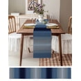 thumbnail image 6 of Table Runner Dresser Scarf 14 x 72 Inch Navy Blue Gradient Diamond Plaid Table Runners Non-Slip Heat Kitchen Dining Table Decor for Indoor Outdoor Home Party Decoration, 6 of 7