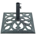 thumbnail image 6 of vidaXL 28.8 lb Green Square Cast Iron Patio Umbrella Base, Adjustable Height, 6 of 10