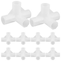 UPOUART 10Pcs Multiuse Plastic Closet Rod Joint Connectors for Furniture Hardware and Cabinet Fasteners