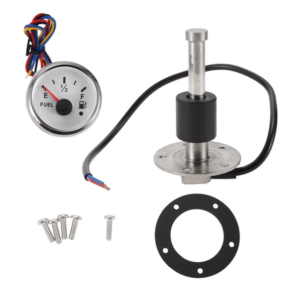 Unique Bargains 3.94" Fuel Sending Unit and Gauge Kit Boat Fuel Sending Unit Marine Fuel Sender Unit Metal 1 Set 240-33 Ohm