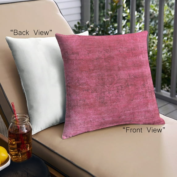 Ahgly Company Outdoor Square Mid-Century Modern Throw Pillow, 18 inch by 18 inch