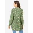 thumbnail image 2 of Woman Within Plus Size Button-Front Mixed Print Tunic, 2 of 6