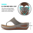 thumbnail image 5 of Womens Sandals Flip Flops for Women with Arch Support Cushion Summer Casual Rhinestone Wedge sandal Shoes Massage Function, 5 of 7