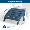 thumbnail image 5 of JUSTLET Foldable Footstool/ Ottoman for Adirondack Chairs - HDPE Material, All - Weather & Waterproof, Navy Blue, 5 of 8