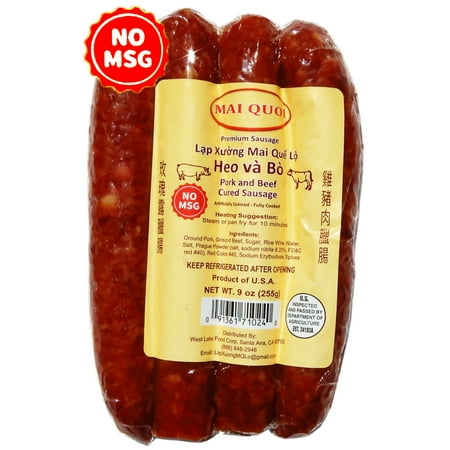 Pork and Beef Chinese Style Sausage (Lap Xuong Mai Quoi Pork & Beef) (No