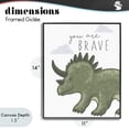 thumbnail image 4 of Stupell Industries Contemporary You Are Brave Dinosaur Black Framed Giclee Art, 11 x 14, by Elizabeth Tyndall, 4 of 8