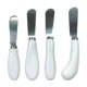 thumbnail image 1 of 4 piezas esparcidor de queso cuchillo de mantequilla de queso cuchillo esparcidor de acero inoxidable con mangos de porcelana blanca cuchillos esparcidores de mantequilla de queso multiusos, 1 of 5