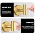 thumbnail image 4 of 2 Pack Towel Hooks, 304 Stainless Steel, Coat Robe Clothes Hook Modern Wall Hook Holder for Bathroom Kitchen Garage Hotel Wall Mounted, Golden, 4 of 9