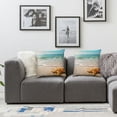 thumbnail image 2 of nygtbtfer Beach Theme Print Throw Pillow Covers Pillowcase Soft Square Decorative Cushion Cover for Bed Sofa Bedroom White, 2 of 7