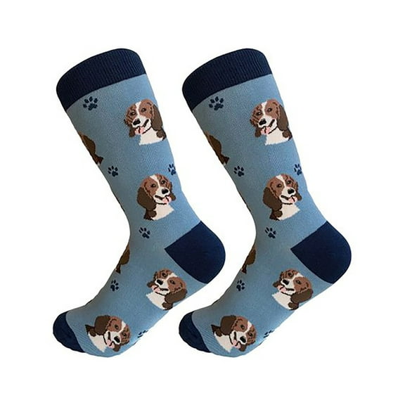 Beagle Dog Breed Socks Unisex Sock Daddy by E&S Pets - Light Blue