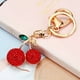 thumbnail image 5 of Llavero de metal con forma de cereza con incrustaciones de diamantes para coche, llavero con colgante para bolso de mujer, regalos creativos coreanos para empresas, 5 of 6