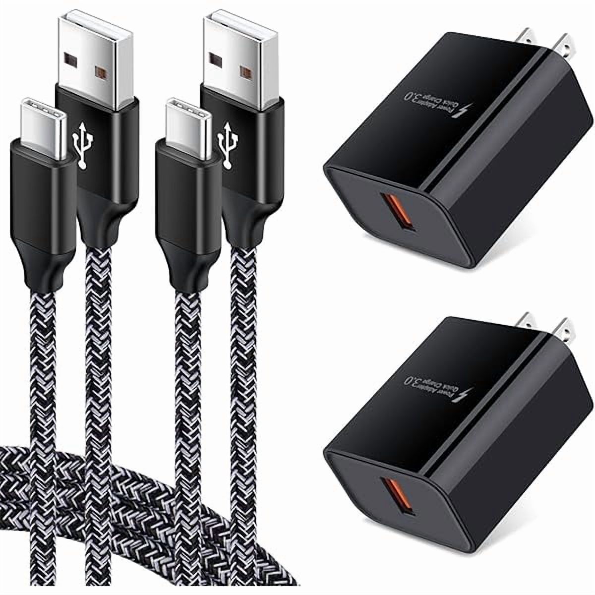 Adaptive Fast Charger for Samsung Galaxy S25 S24 S23 S22 S22+ S22 Ultra S21 S20 FE S20+ S10 S9 A21 A51 A71 A11 A10e A16 A15 A14 Note 20 Ultra, 18W Quick Charge Wall Charger Type C Fast Charging Cable