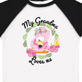 thumbnail image 4 of Inktastic Baby Flamingo My Grandma Loves Me with Flower Wreath Boys or Girls Toddler T-Shirt, 4 of 5