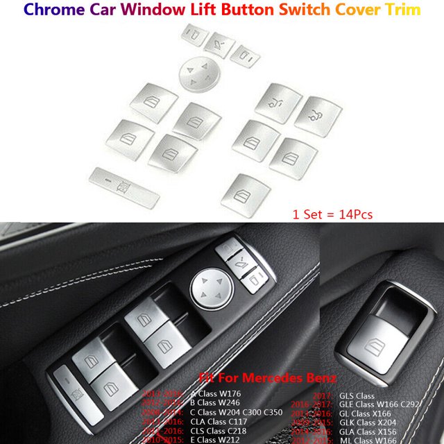 Embellecedor de Botón de Interruptor de Elevación de Ventana JM para Benz W204 A B C E CLA CLS GLA GL GLK GLE ML