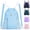 Blue-P, variant on Sports Drawstring Backpack with Mesh Pockets, Waterproof Gym Bag String Backpack for Men Women, Large Capacity Athletic Sackpack for Travel, Swimming, Cycling(Purple)