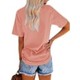 thumbnail image 3 of Anbech Flamingo T-Shirt for Women Graphic Mama Bird Printed Short Sleeve Tee Tops with Crew Neck, 3 of 4