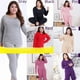 thumbnail image 3 of Ropa interior térmica para mujer color sólido grasa MM más grasa más tamaño otoño pantalones rasguño pelo más terciopelo fino siete colores 240 kg, 3 of 4