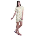thumbnail image 3 of Moomaya Pyjama 2 Pcs Imprimé pour Femmes Ensemble T-Shirt et Short Tenue de Nuit pour Femmes, 3 of 6