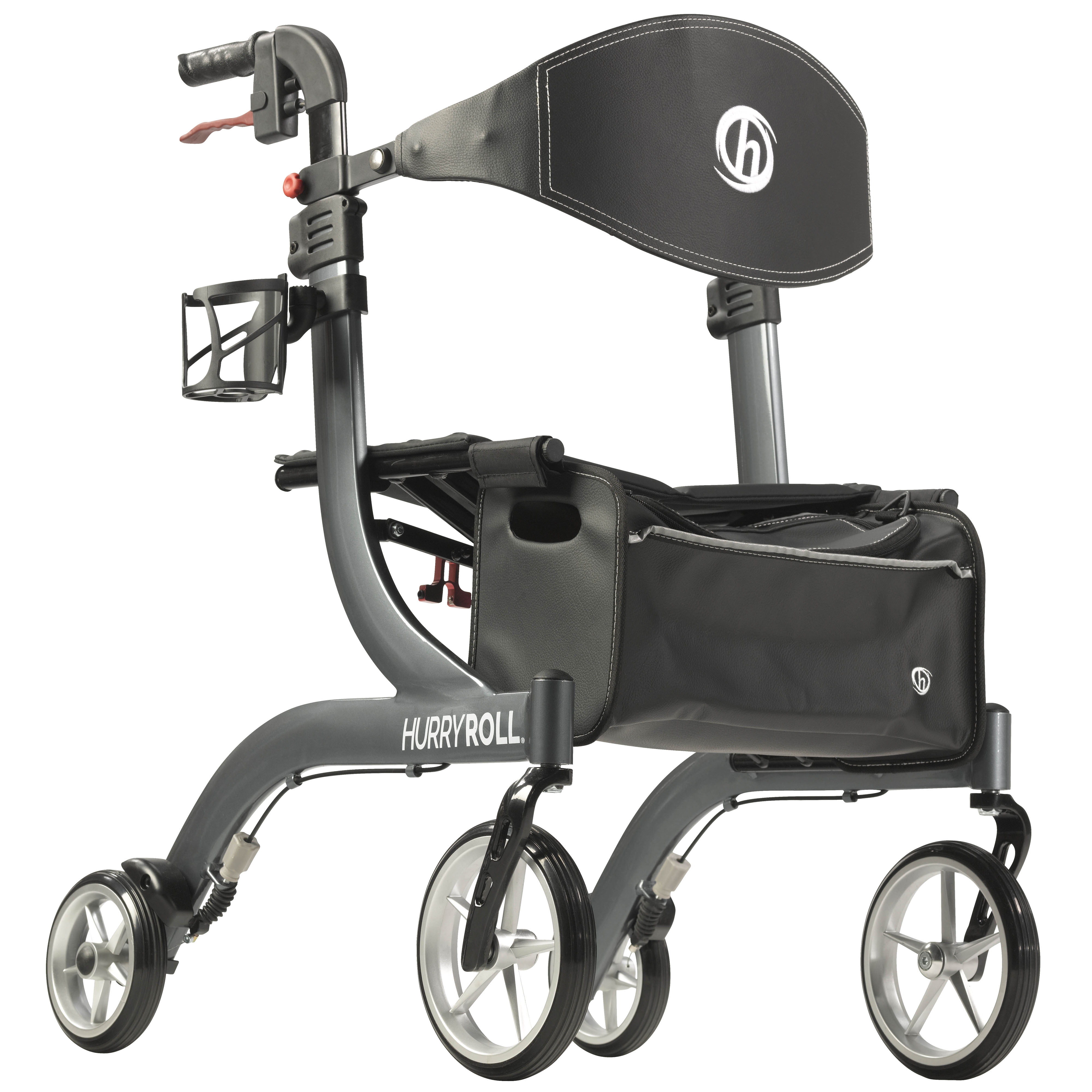HurryCane HurryRoll Rollator Rolling Walker, Silver
