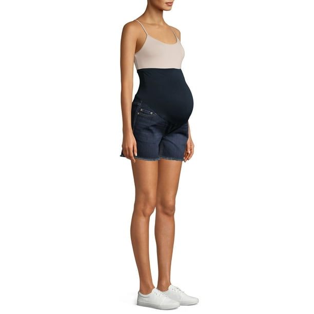 Time and Tru Maternity Cutoff Jean Shorts Available in Plus Sizes