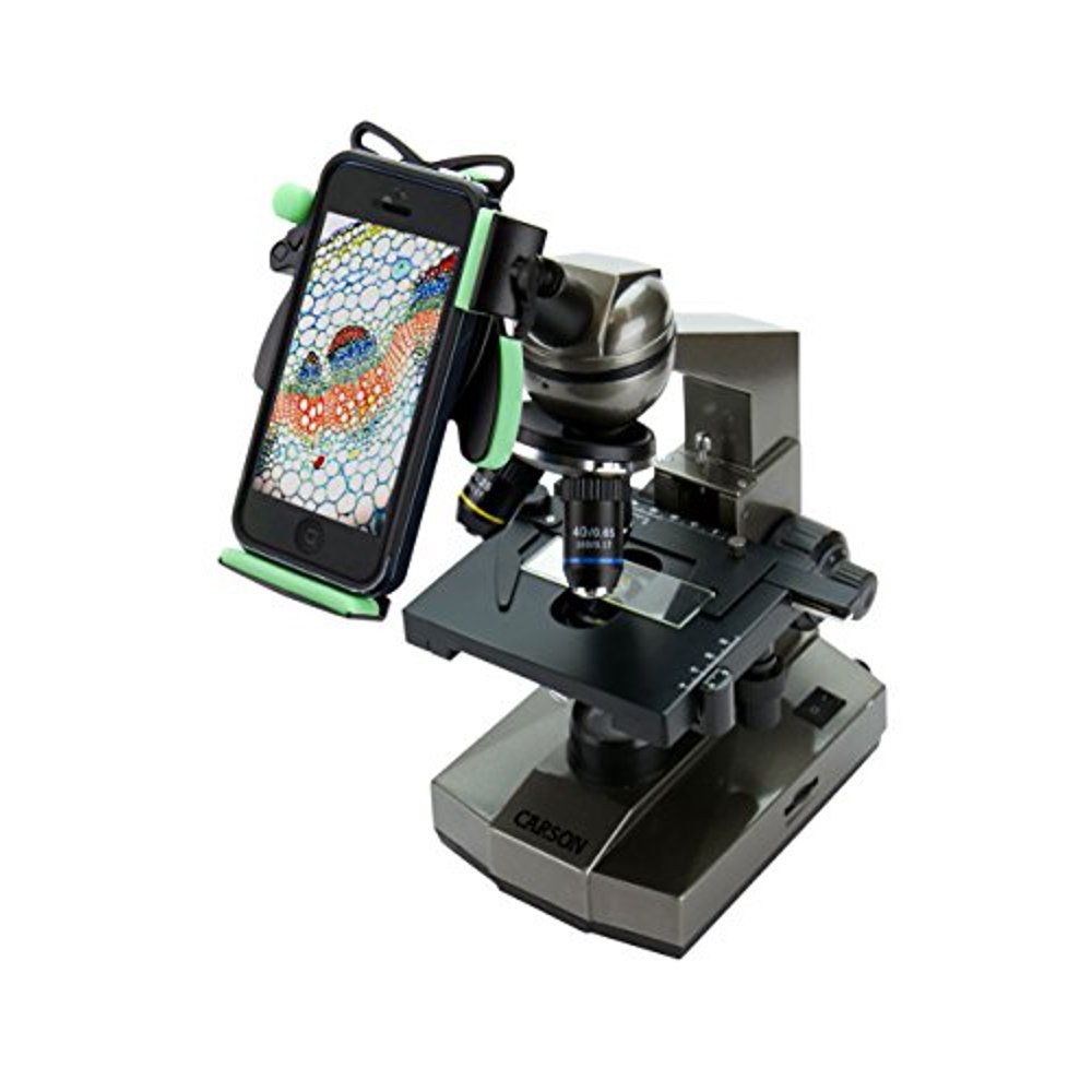 100x 1000x TableTop Microscope with Universal Smartphone Adapter