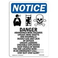 thumbnail image 1 of SignMission OS-NS-A-1218-V-10928 12 x 18 Po. OSHA Notice Sign - Danger Abandonné, 1 of 1
