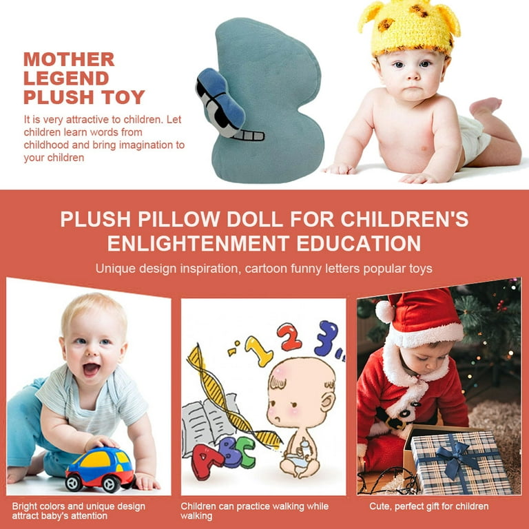 YFMHA Alphabet Lore Plushies Doll Soft Alphabet Lore Stuffed Dolls  Educational Letter Toys for Kids (L) 