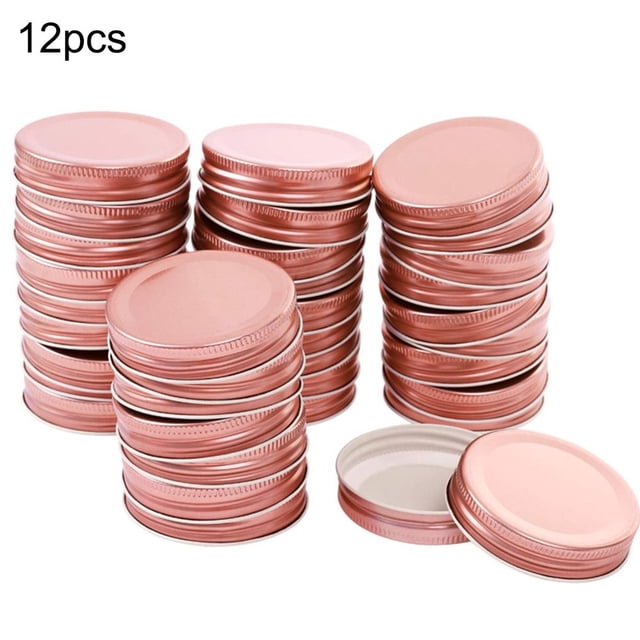 12Pcs Tinplate Lid Airtight Jar Mason Lid 2.8Inch