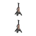 thumbnail image 2 of bedienty Scale RC Off-road Car Metal for Jack Maintenance Stand Height Adjustable Repair Tool Decoration Automotive Accessory Black 6T 2Set, 2 of 6
