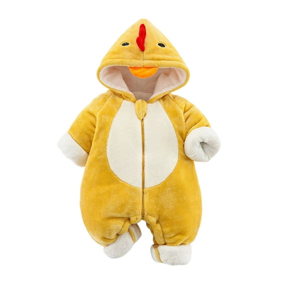 CAIVO Baby Clothes Boy Girl Thick Snowsuit Winter Warm Chick Coats Hooded O-Neck Romper Jumpsuit Lovely Toddler Child Daily Wear