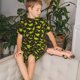 thumbnail image 4 of Fotbe Cute Cartoon Dinosaurs Green Silhouette Pattern Pijama Estampada de 2 Piezas para Niños – Ropa de Dormir de Manga Corta Cómoda para Niños y Niñas, Camiseta y Shorts de Algodón-XX-Large, 4 of 6