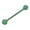Green, variant on 14G Solid Titanium Industrial Barbell Tongue Ring Body Piercing Bar 6mm Ball Ends - Sold Each