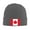 Deep Heather, variant on Flag Of Canada Beanie Hat Knit Hat Skull Cap for Men Women Winter Hat Gray