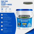 thumbnail image 2 of Impermeabilizante Impercaucho 7 Años Blanco 19 L con Sellador, Resanador 750 ml y Cepillo de Ixtle, 2 of 4