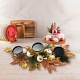 thumbnail image 4 of Summercome Candle Holder Centerpiece for Table Elegant Christmas and Thanksgiving Candle Centerpieces for Tables with Artificial Eucalyptus Leaf, Pinecones, and Rattan Base, Perfect for Home Decor, 4 of 5