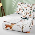thumbnail image 4 of Erosebridal Fox Twin Quilt Set for Boys Girls, Forest Animals Twin Coverlet Set, 2pcs 1 Bedspread and 1 Pillowcase, 4 of 7