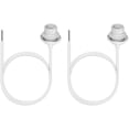 thumbnail image 4 of 2x White electric cable for lamp - Cable with E27 socket and fixing ring - Suspension mount for ceiling light fixture, 4 of 5