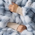 thumbnail image 5 of EVERGRACE Ultra Soft Luxury Fluffy Faux Rabbit Fur Throw Blanket, Thick Warm Bubble Throw for Bed, Cozy Plush Reversible Blankets for Couch, Chair, Sofa, Cloud Blue, 60x80 Inches, 870 GSM, 5 of 8