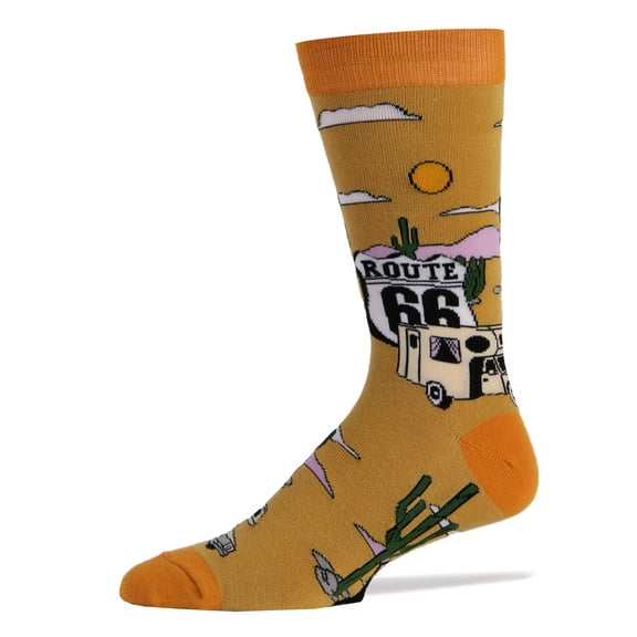 OoohYeah Men's Funny Colorful Crew Socks, Novelty Cotton Socks, Get Your Kicks
