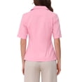 thumbnail image 3 of INSPIRE CHIC Women's 2 Piece Suit Set Notched Lapel Blazer Layered Dress Outfit M Pink, 3 of 6