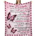 thumbnail image 1 of LHSHID Sister Blankets from Sister Sister Gifts Gifts for Sister Sister Birthday Gifts Sister Gifts from Sisters Sister Gifts for Birthday Graduation Christmas Sister Throw Blanket 50"x60", 1 of 6