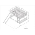 thumbnail image 2 of Harper & Bright Designs Full Size Floor Bunk Bed with Slide and Ladder, Full over Full Wood Bunk Bed with Guardrail for Bedroom, Gray, 2 of 16