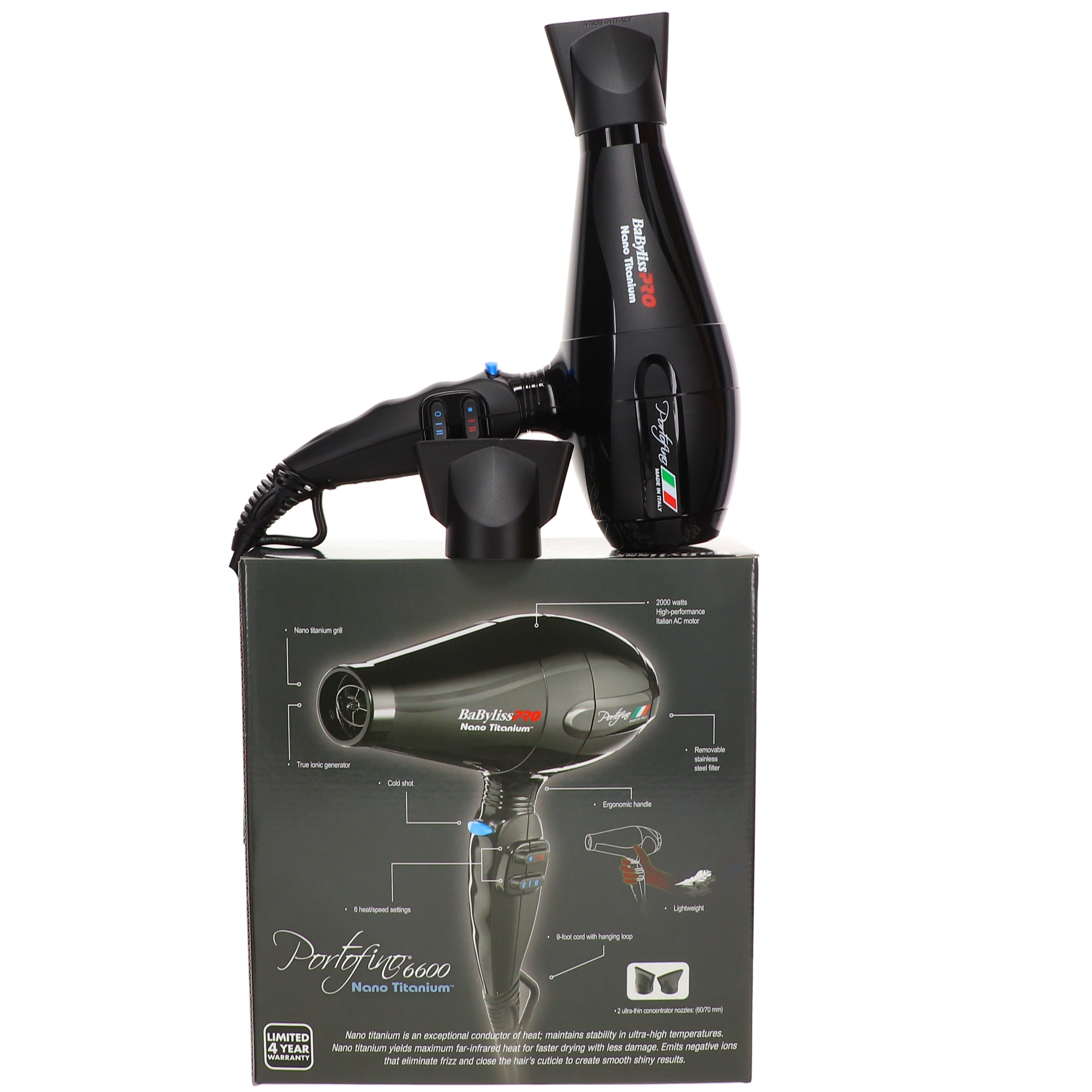 BaBylissPRO Nano Titanium Portofino Full-Size Dryer