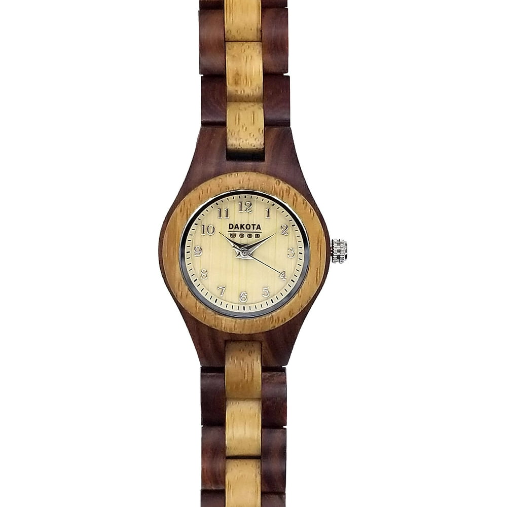Dakota Watch Company Dakota Women's Petite Genuine Red Sandalwood and Bamboo Wood Watch