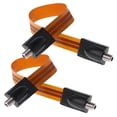 thumbnail image 1 of Ghost Câble Plat, Rg6 Câble Coaxial Extrême Mince Plat Compatible avec Fenêtre et Porte (2 Pack), 1 of 1