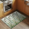 thumbnail image 3 of Dark Green Grass Bathroom Rug Washable 2x3 Entryway Rug Non Slip Flower Dragonfly Retro Pastoral Rustic Front Door Mat Low Pile Indoor Doormat Throw Floor Carpet for Kitchen Bedroom Entrance, 3 of 8