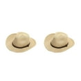 thumbnail image 4 of Qarigey Manténgase cómodo y protegido con un sombrero de ala ancha Gorra plegable de playa de ala ancha Hombre Sombrero de paja Mix beige M mezcla beige METRO 58cm 2Conjunto, 4 of 6