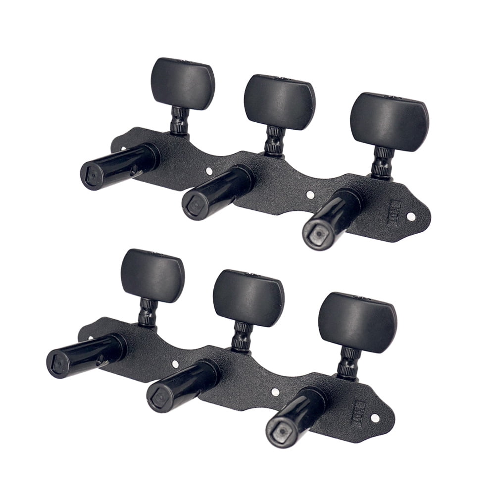 Carevas 1 Pair 1:18 Black Classical Guitar Tuners Machine Heads Tuning Pegs for Classical Guitar or Flamenco Guitar
